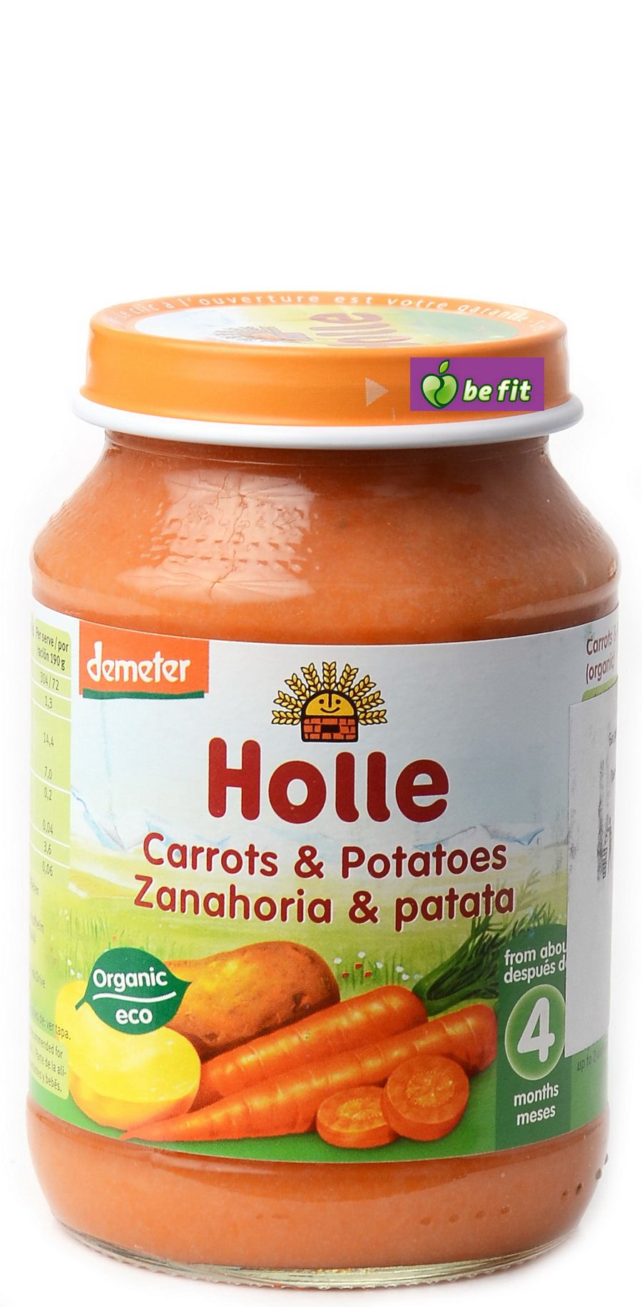 Holle пюре моркови и картофи 190г