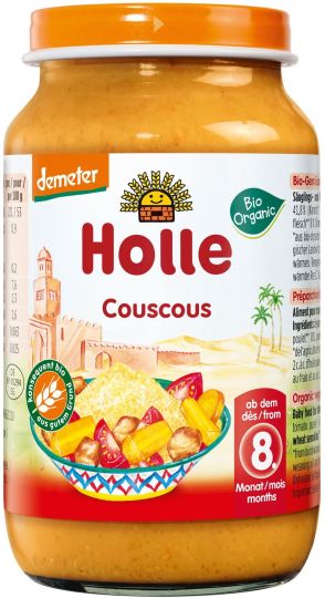 Holle пюре зеленчуци с пиле и кускус 220г