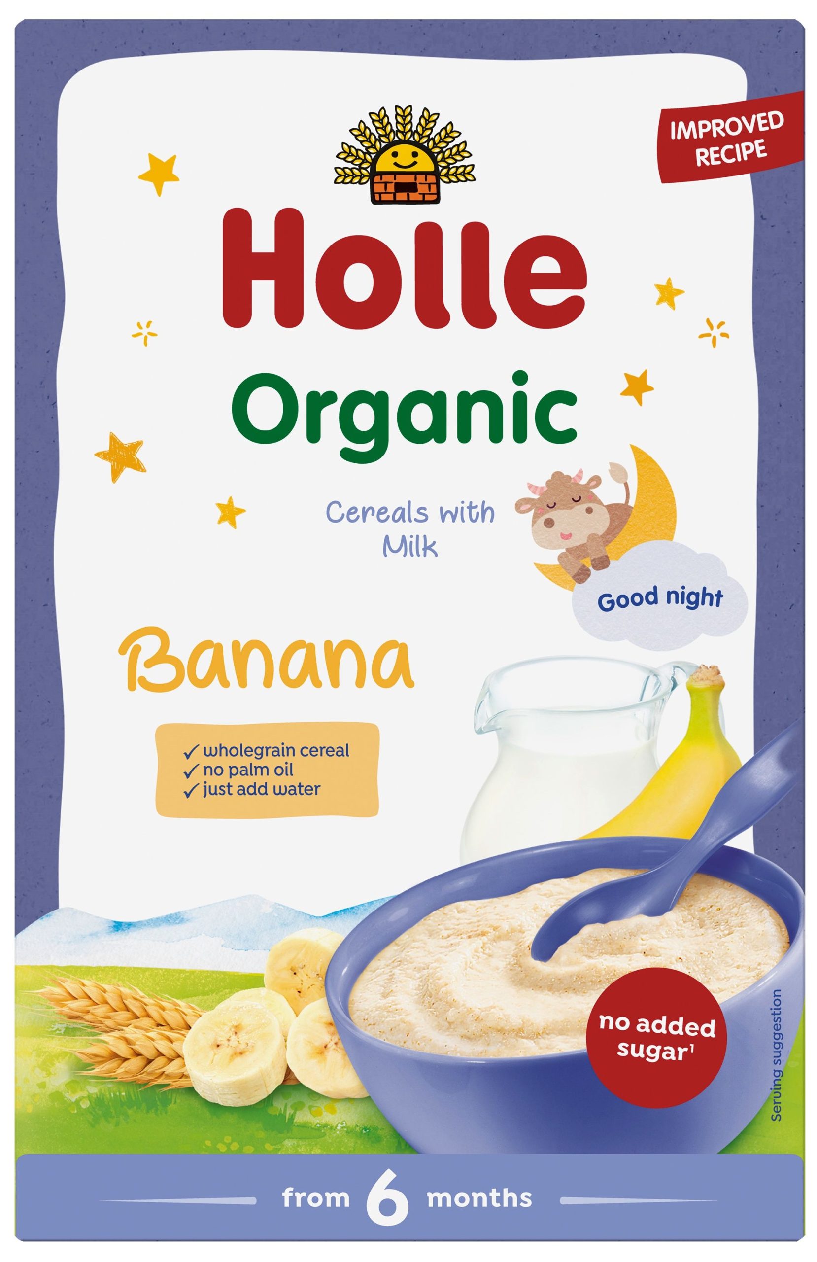Holle БИО млечна бананова каша 250г - topcho-online.bg Holle БИО млечна бананова каша 250г