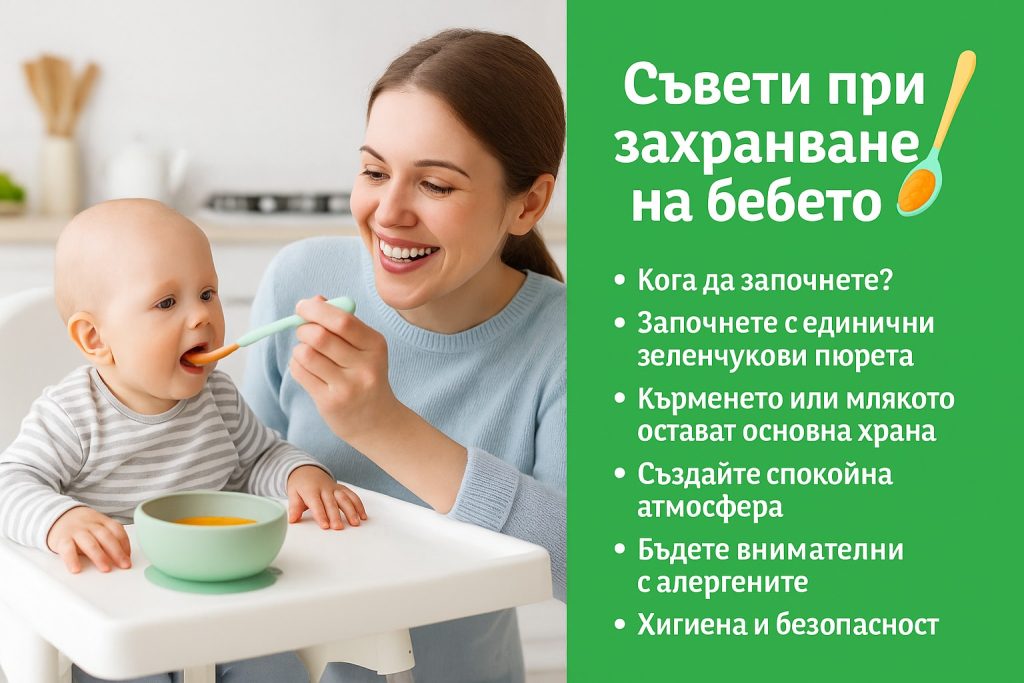Съвети при захранване на бебето