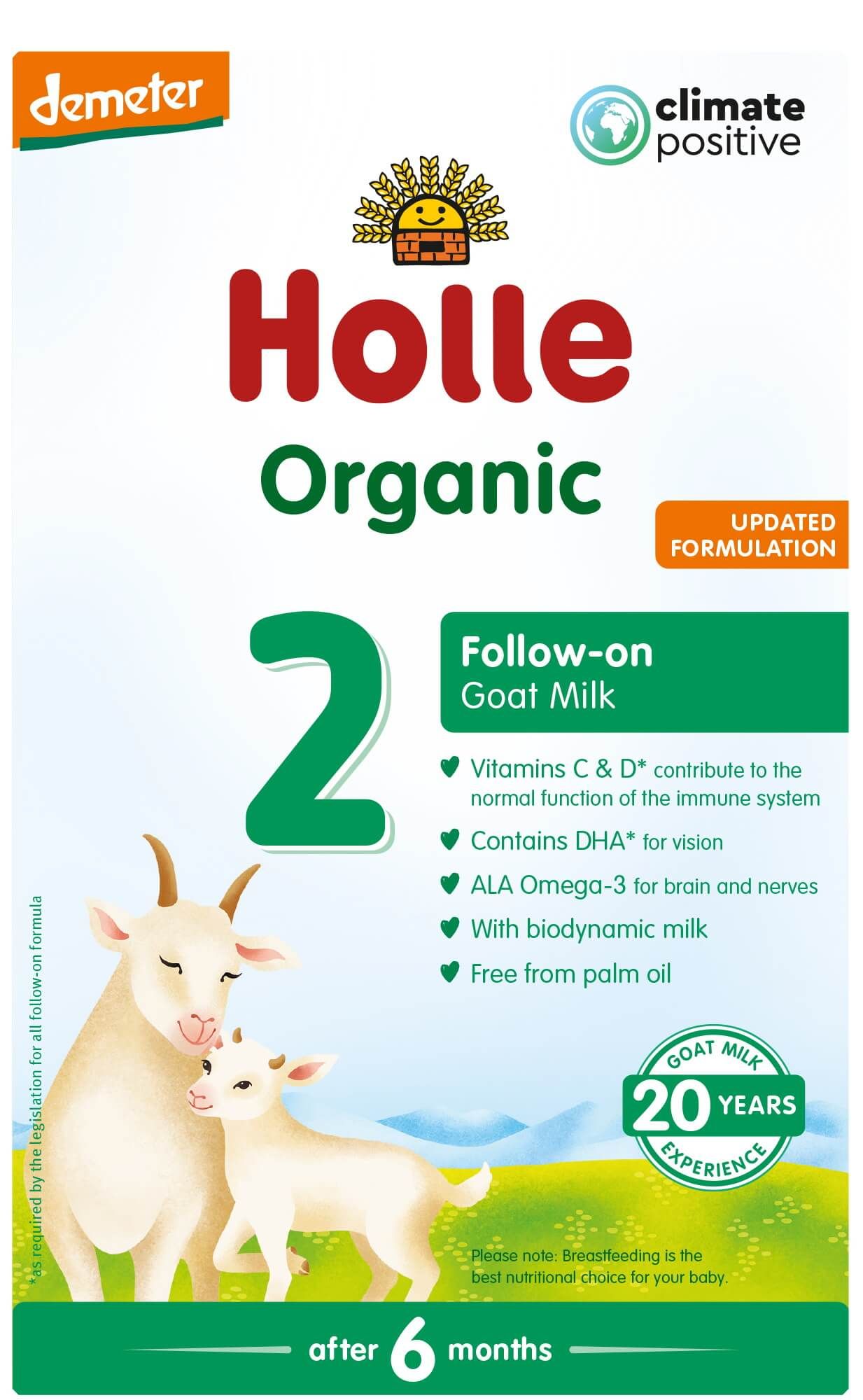 Holle БИО 2 козе преходно мляко 6+ месеца 400 г