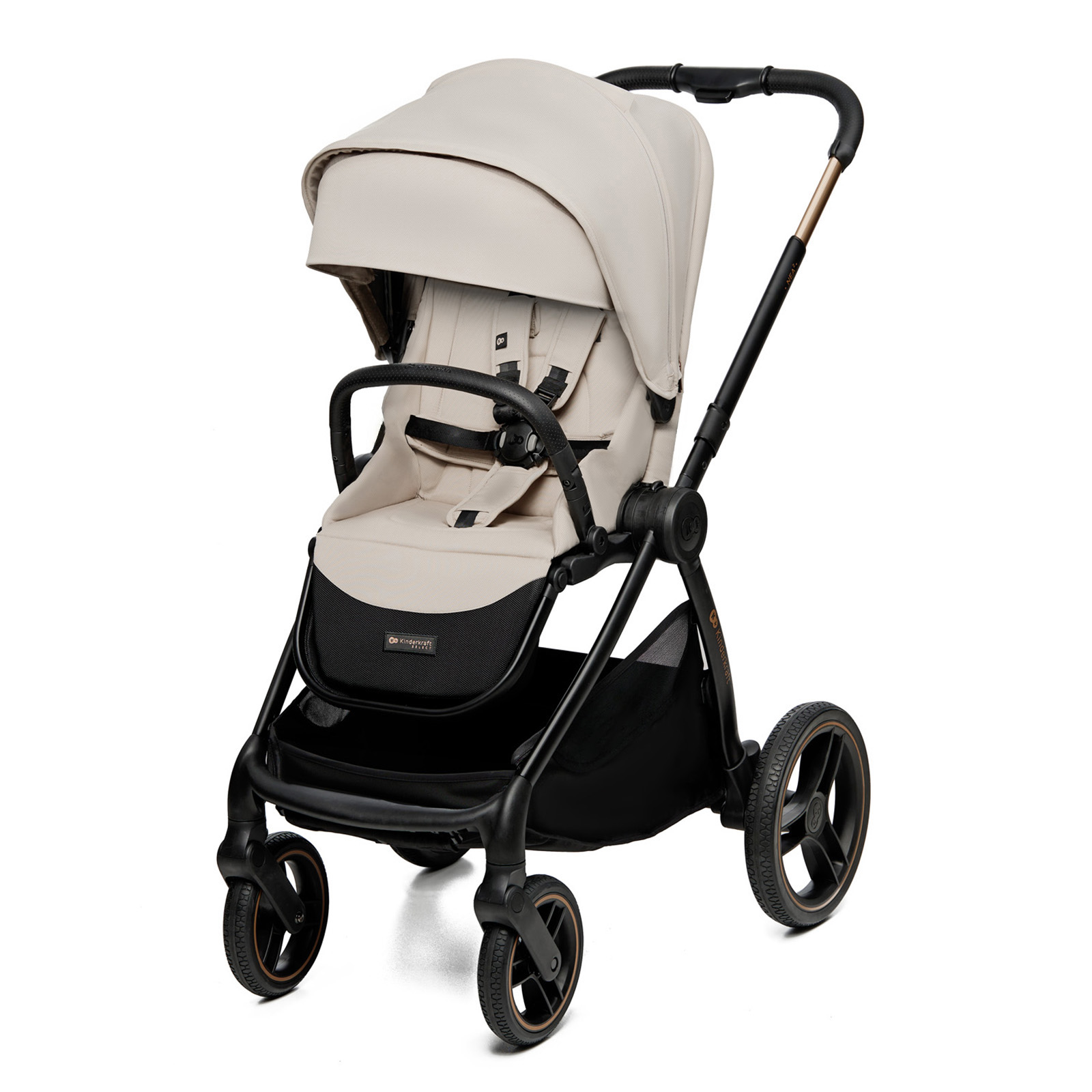 KinderKraft NEA 2 Soft Beige количка 2 в 1 с кош и седалка